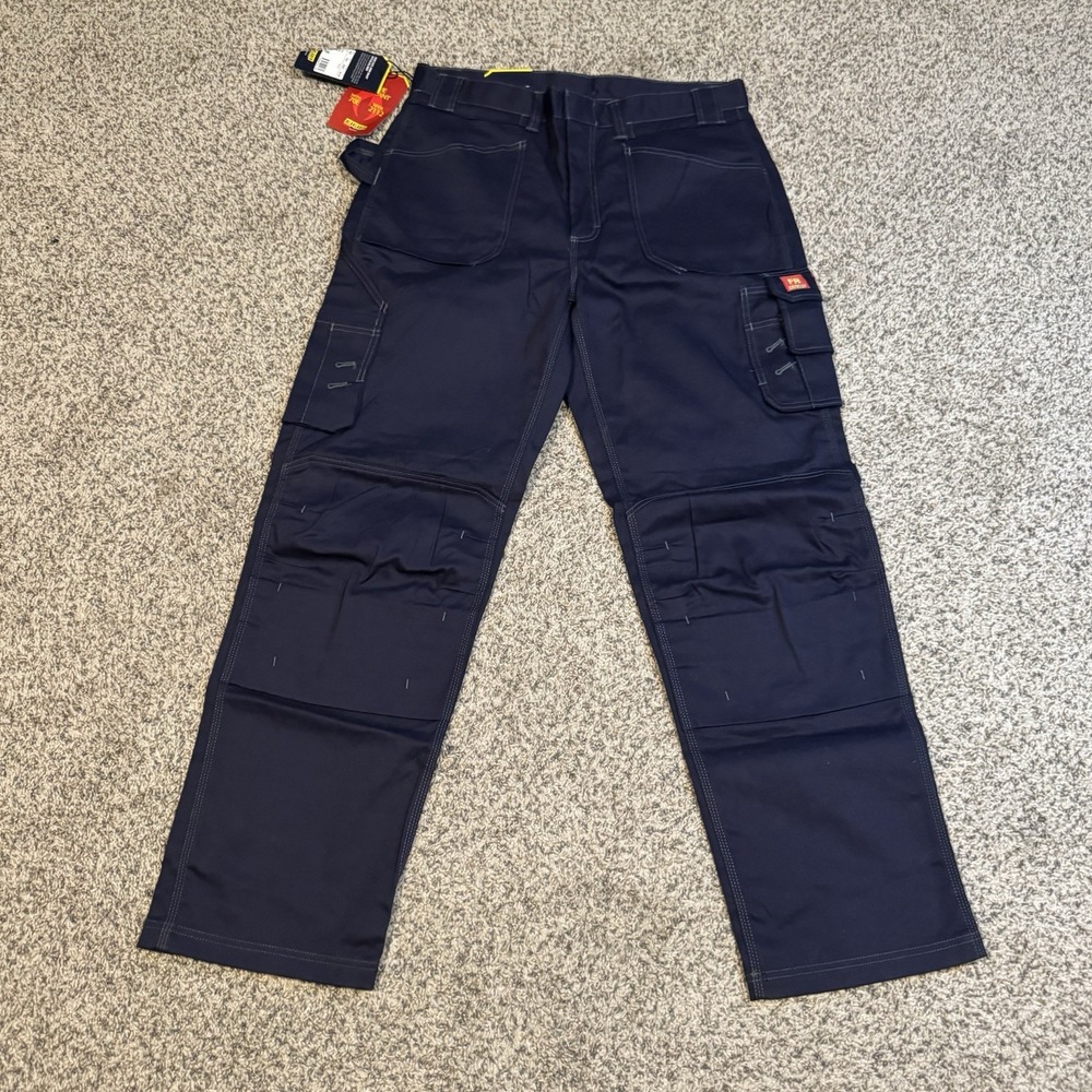 Blaklader 1636 Workwear FR Navy Blue Cargo Pants NFPA 2112 Flame Resistant 36x34